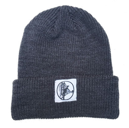 Charcoal Grey  Golden Gate Dino Beanie