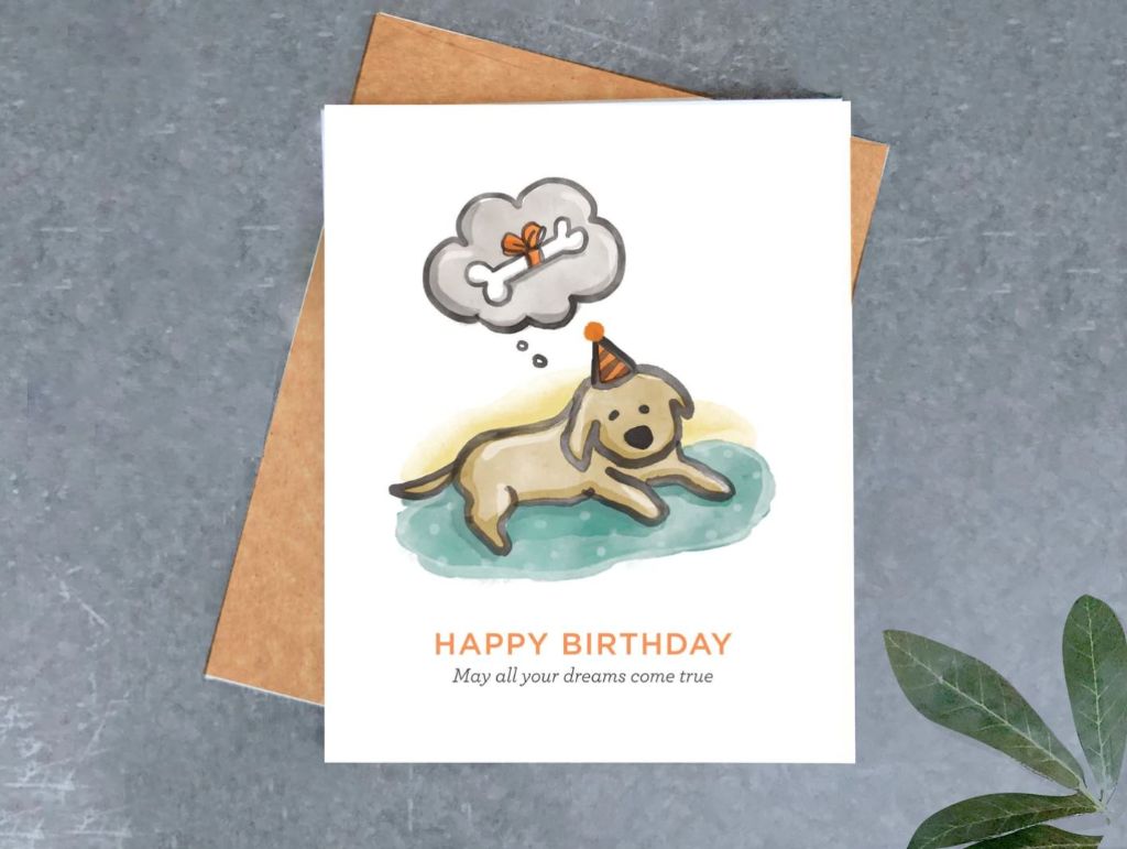 Dog Dreams Birthday Card