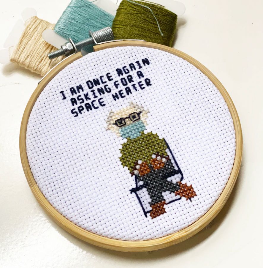 Handmade Bernie Sanders Cross stitch orders