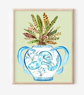 Zodiac Plant Print- Snake Calathea Rattlesnake