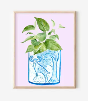 Zodiac Plant Print- Goat Pothos