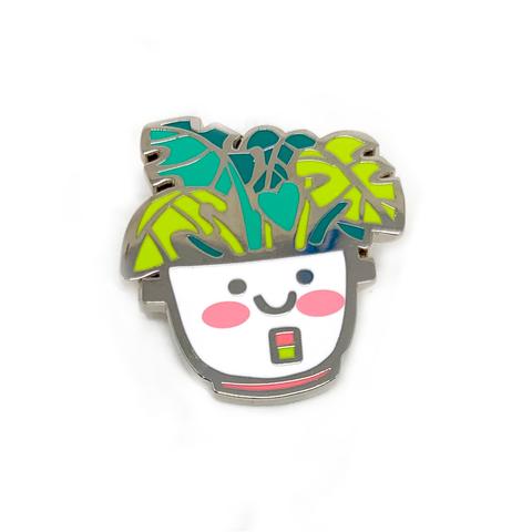 Monstera Rice Cooker Enamel Pin